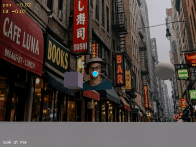 Camera following a face closely with some variance